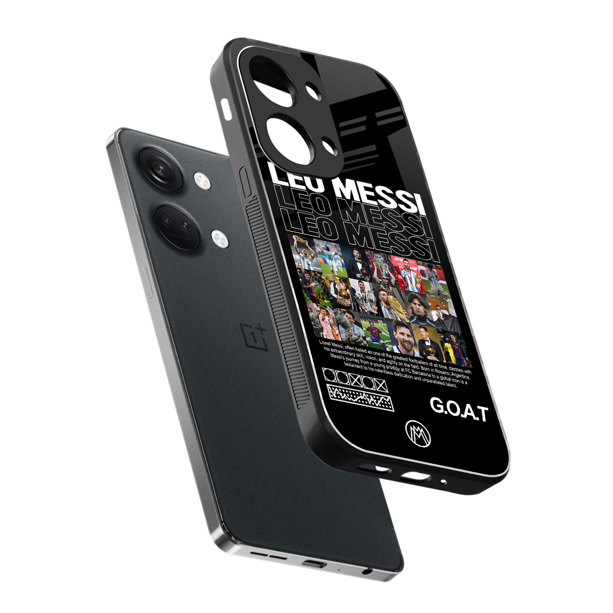 leo messi back phone cover | glass case for oneplus nord 3
