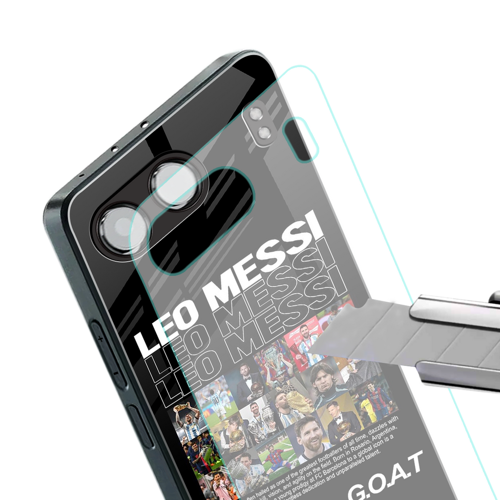 leo messi back phone cover | glass case for oneplus nord 4