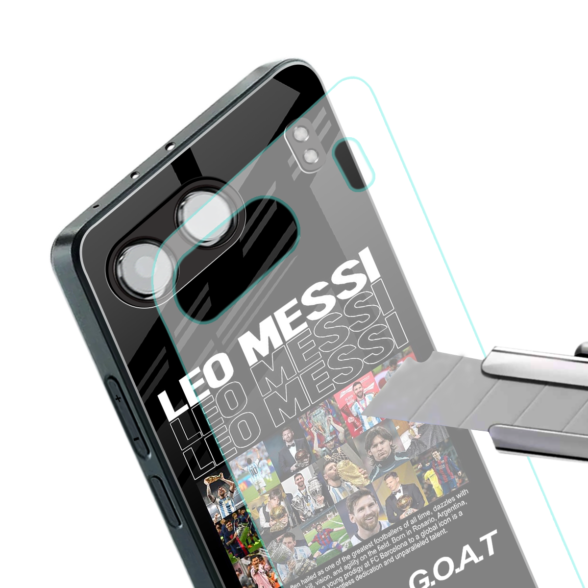 leo messi back phone cover | glass case for oneplus nord 4