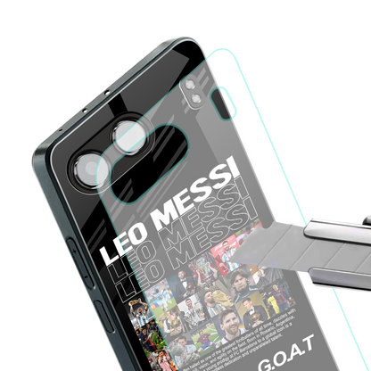 leo messi back phone cover | glass case for oneplus nord 4