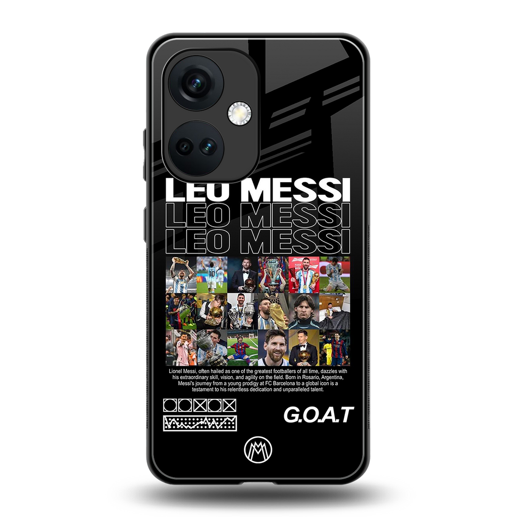 leo messi back phone cover | glass case for oneplus nord ce 3