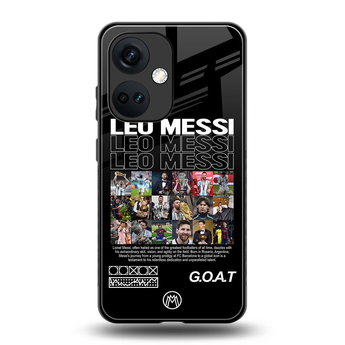 leo messi back phone cover | glass case for oneplus nord ce 3