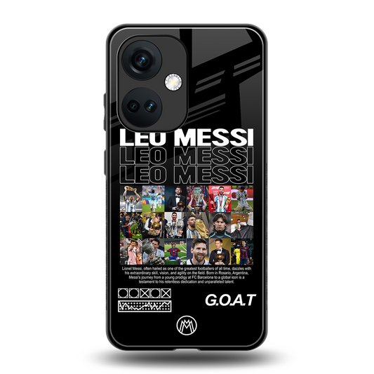 leo messi back phone cover | glass case for oneplus nord ce 3