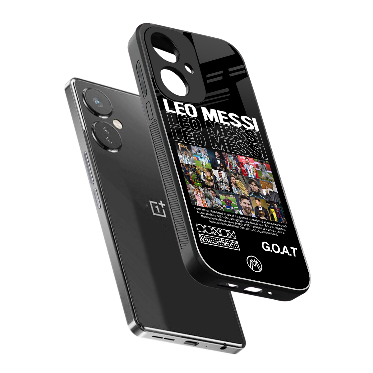 leo messi back phone cover | glass case for oneplus nord ce 3