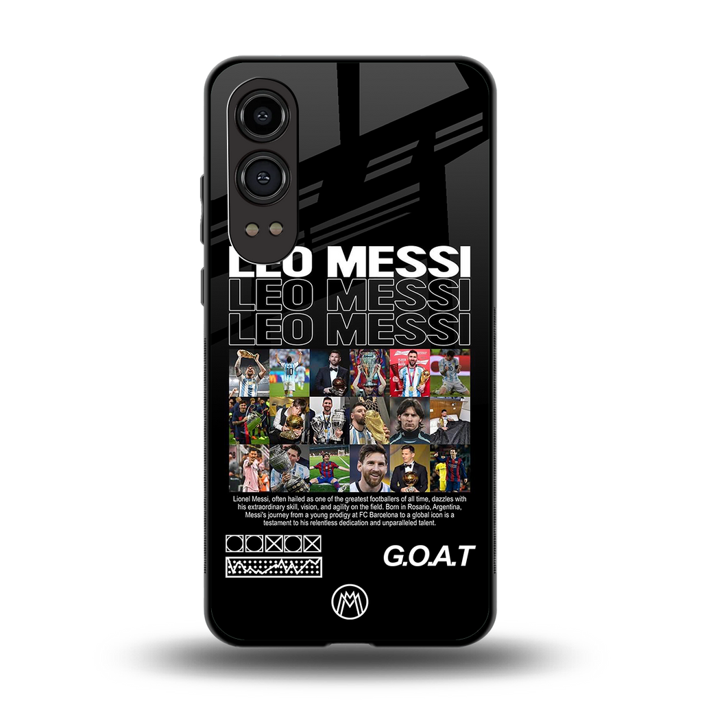 leo messi back phone cover | glass case for oneplus nord ce 4 lite