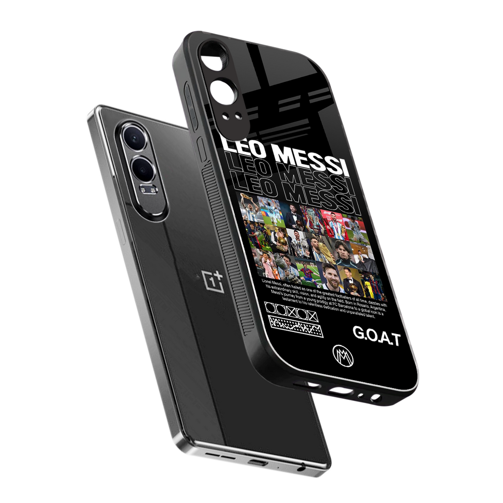 leo messi back phone cover | glass case for oneplus nord ce 4 lite