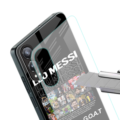leo messi back phone cover | glass case for oneplus nord ce 4 lite
