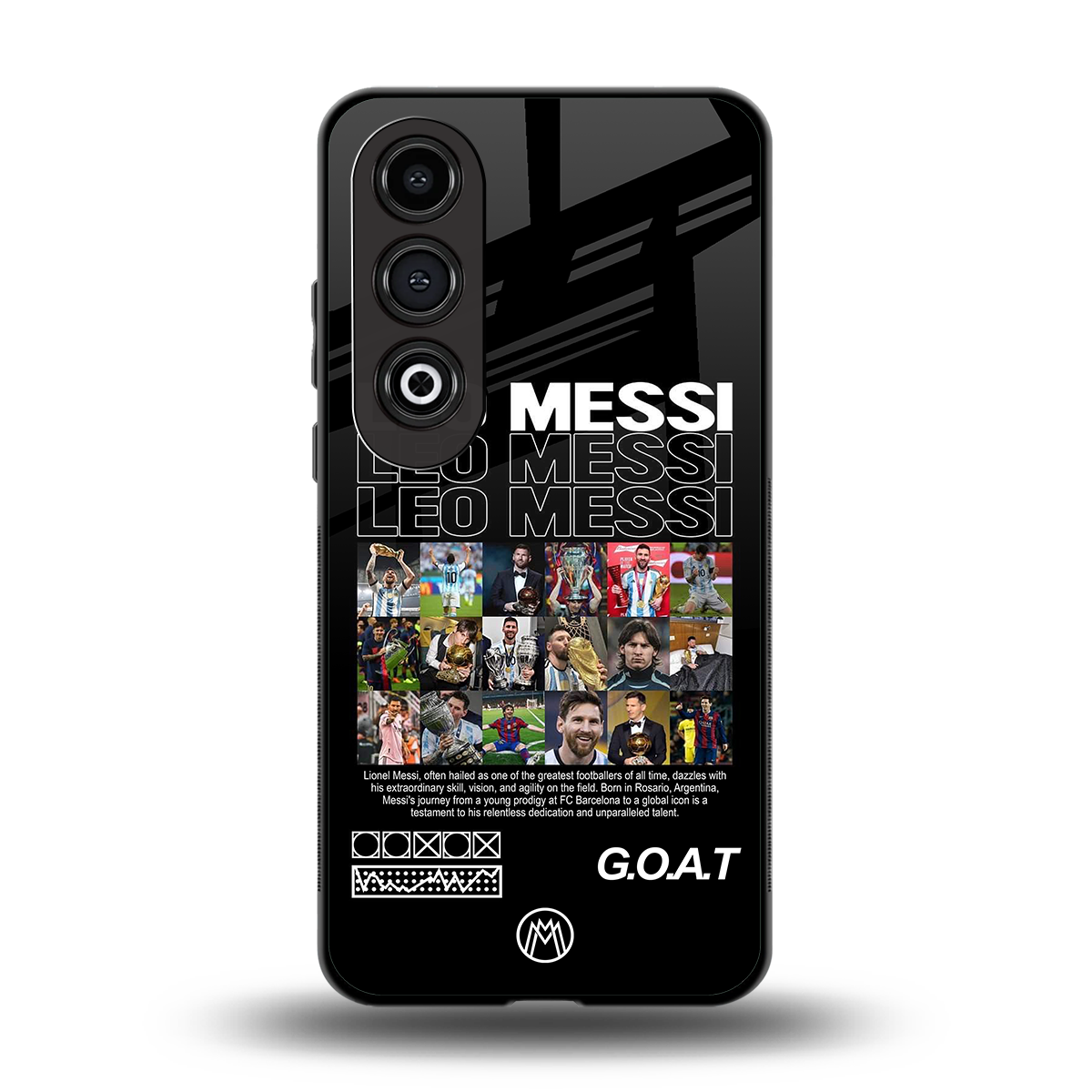 leo messi back phone cover | glass case for oneplus nord ce 4