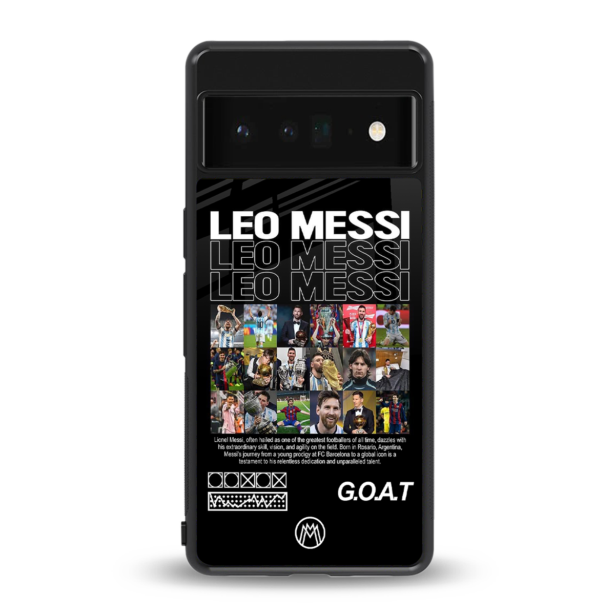 leo messi back phone cover | glass case for google pixel 6 pro