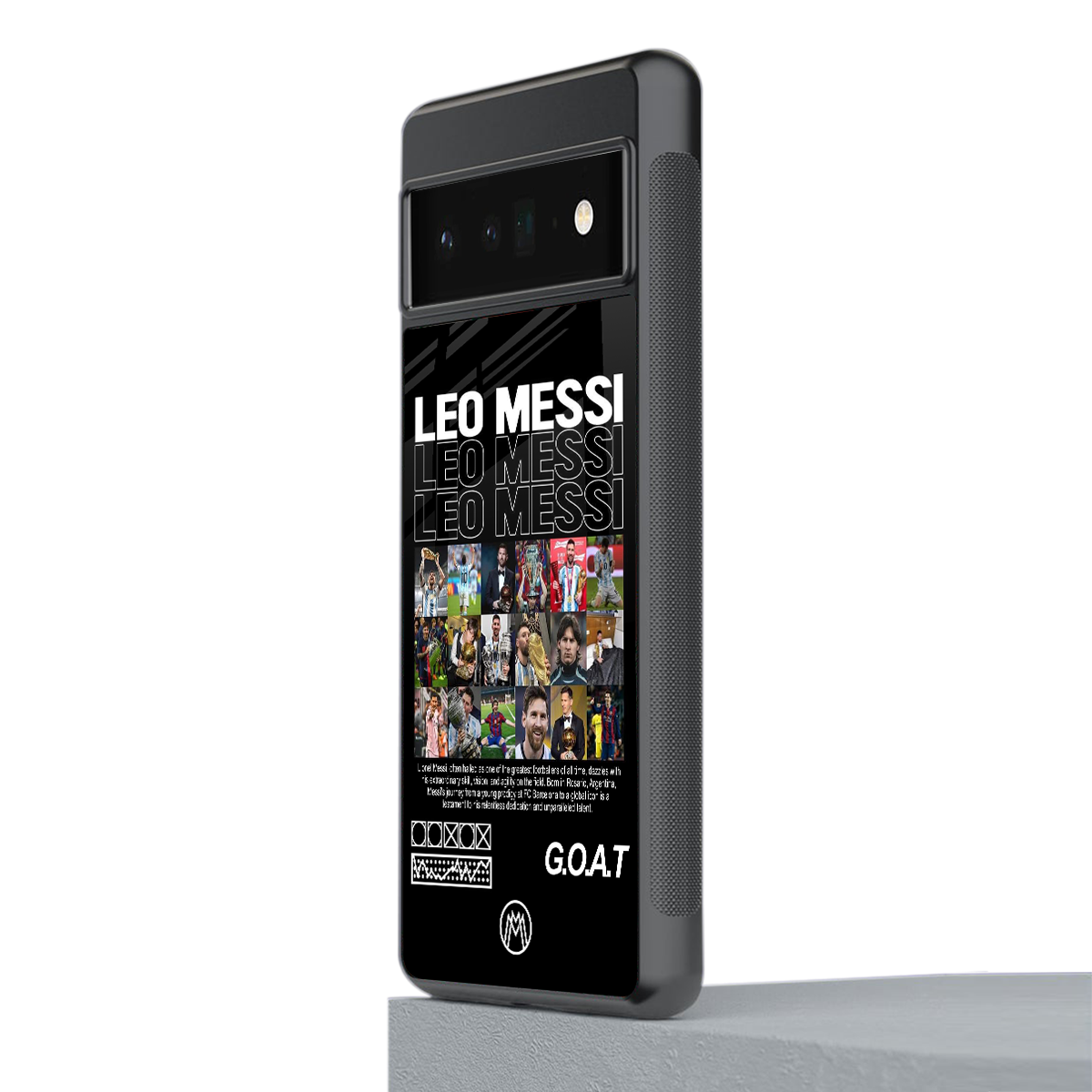 leo messi back phone cover | glass case for google pixel 6 pro