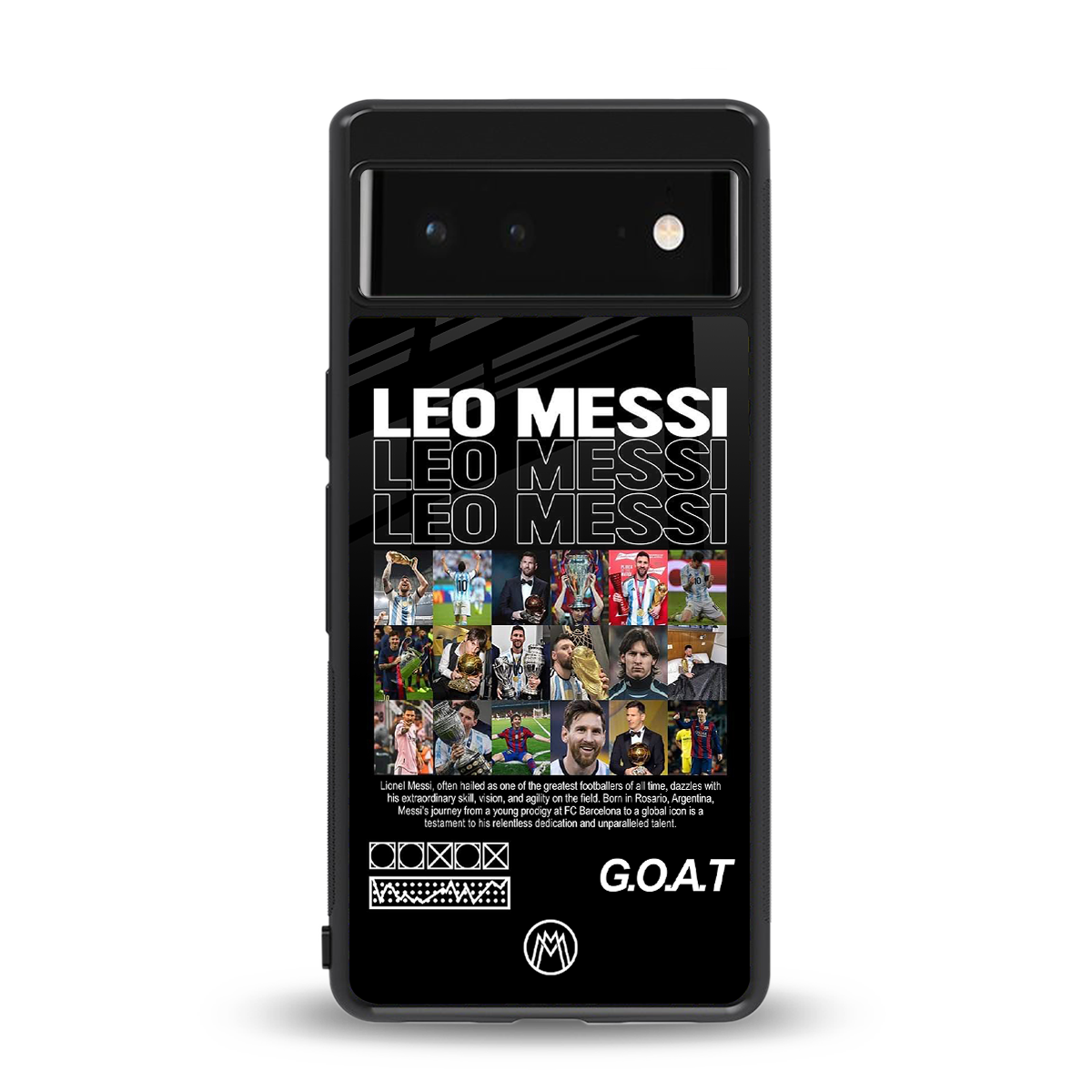 leo messi back phone cover | glass case for google pixel 6