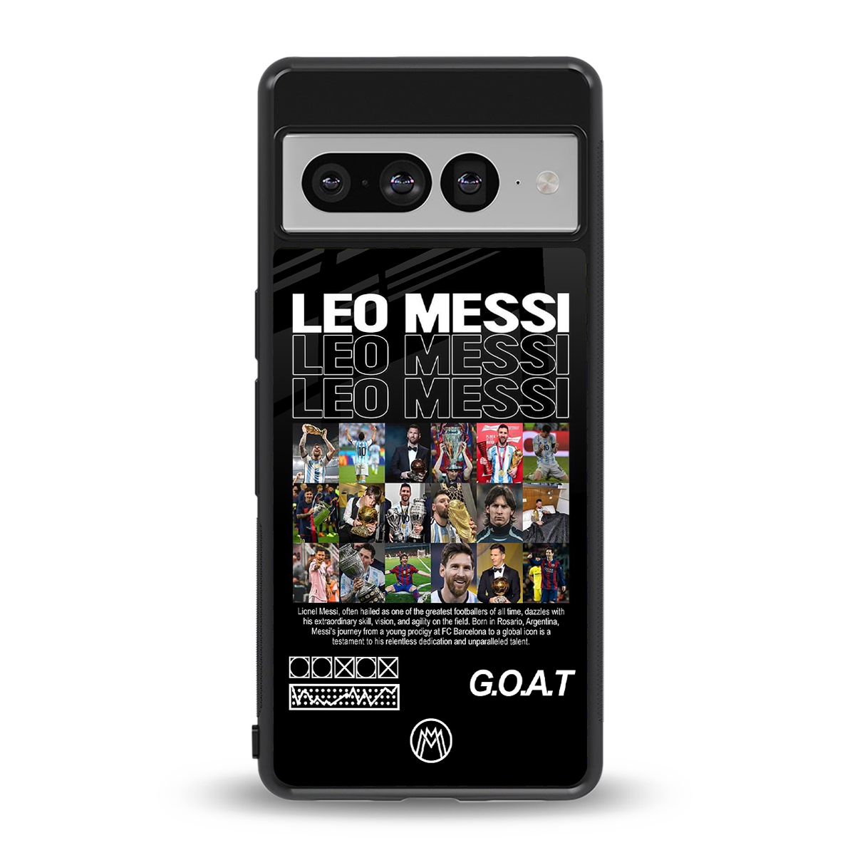 leo messi back phone cover | glass case for google pixel 7 pro