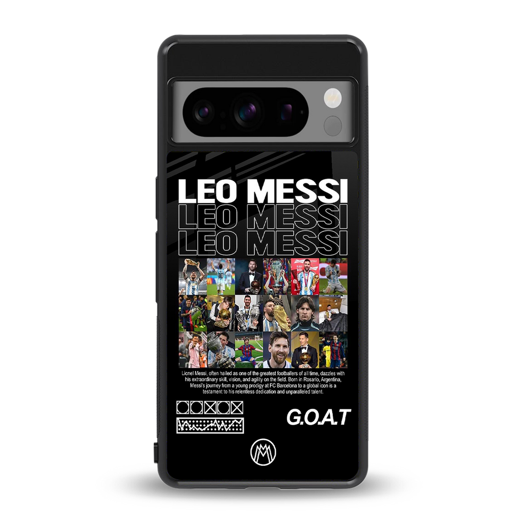 leo messi back phone cover | glass case for google pixel 8 pro
