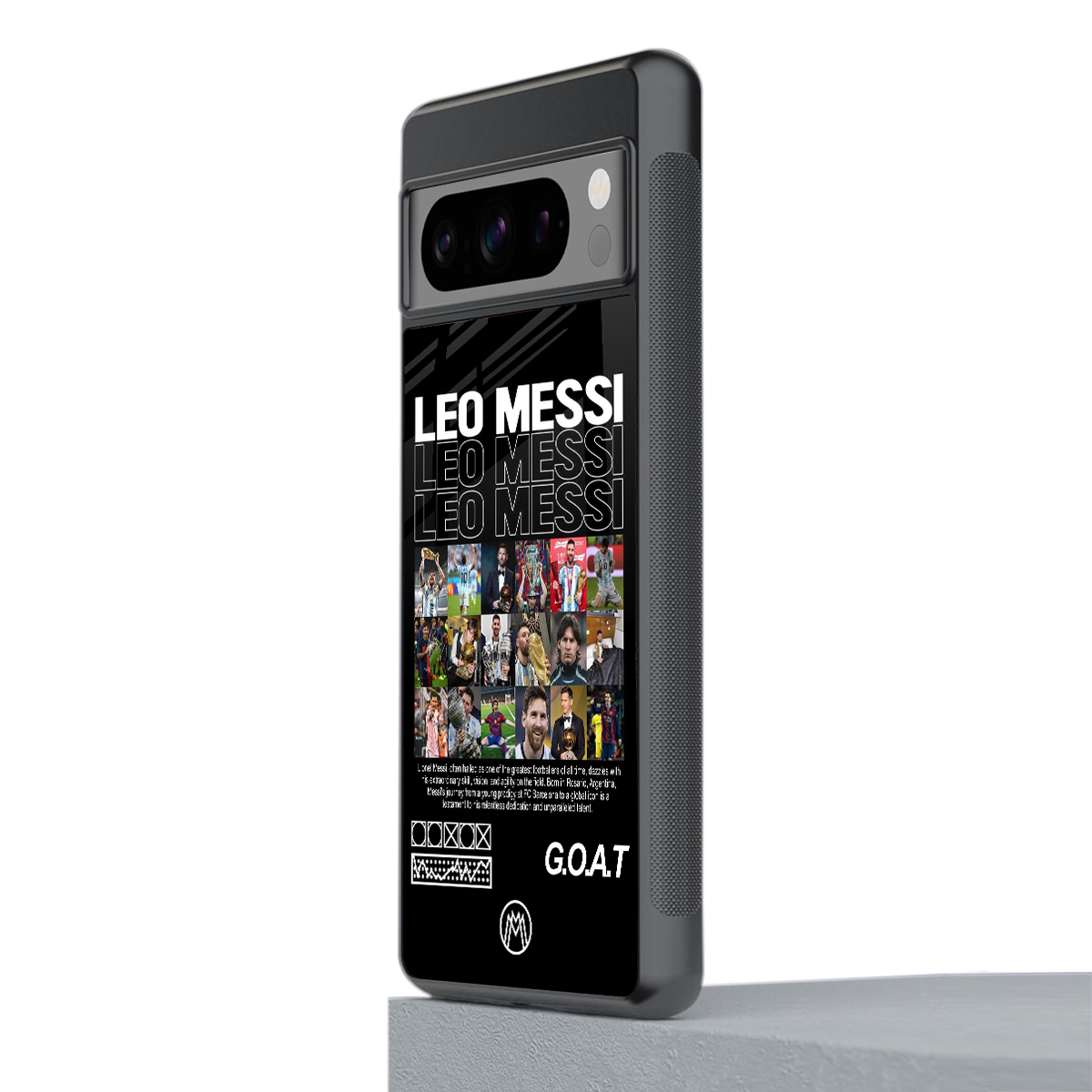 leo messi back phone cover | glass case for google pixel 8 pro