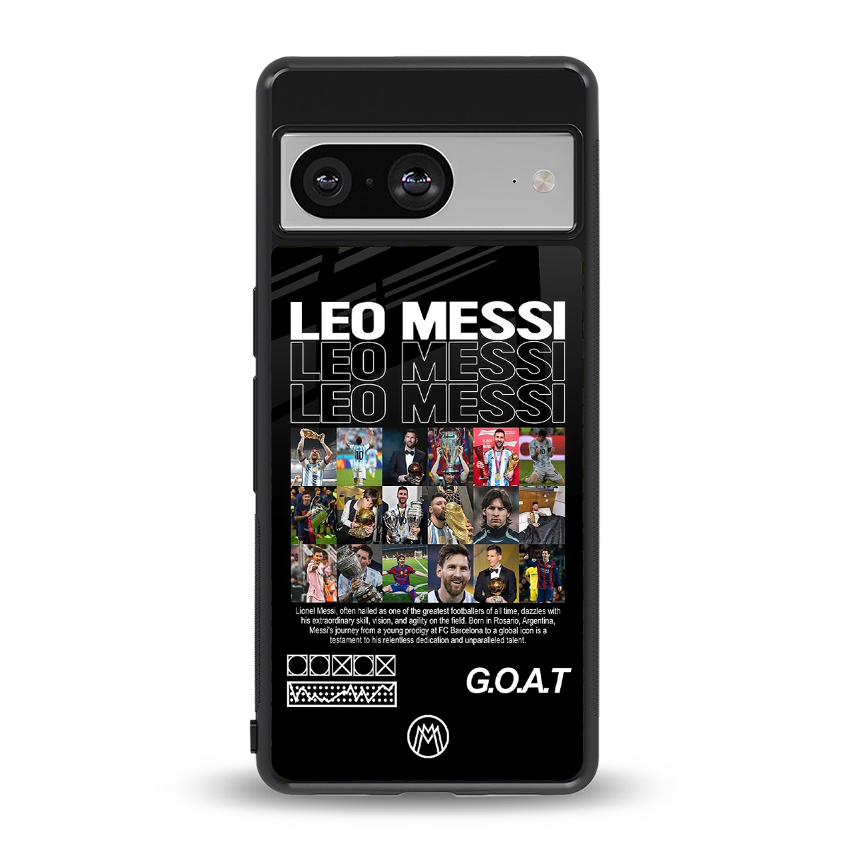 leo messi back phone cover | glass case for Google Pixel 8