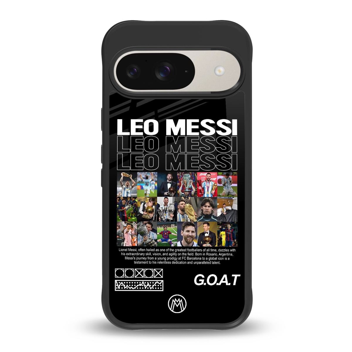 leo messi back phone cover | glass case for google pixel 9