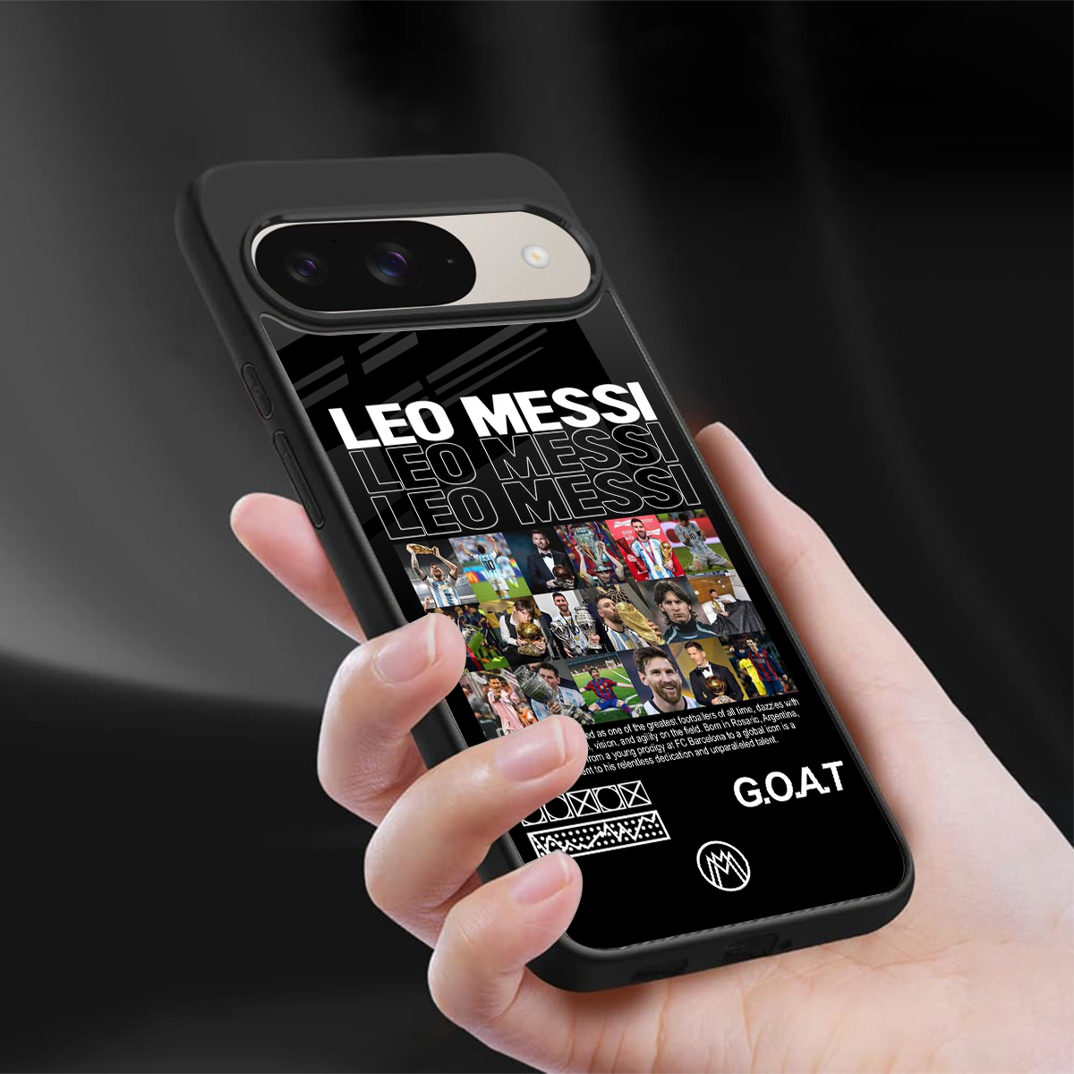 leo messi back phone cover | glass case for google pixel 9