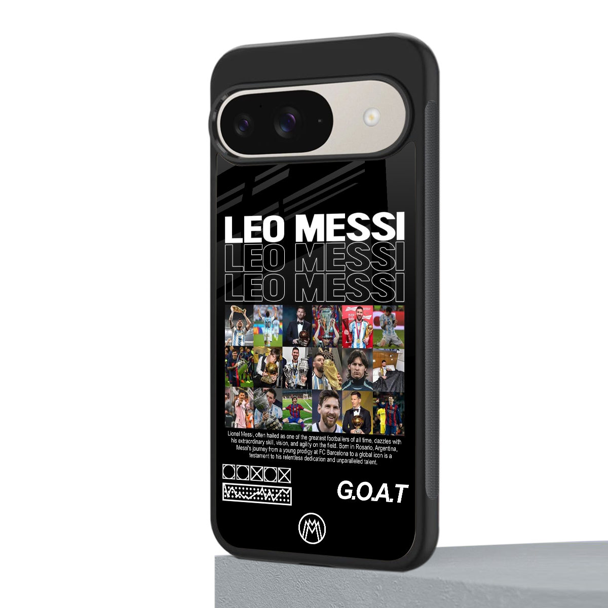 leo messi back phone cover | glass case for google pixel 9