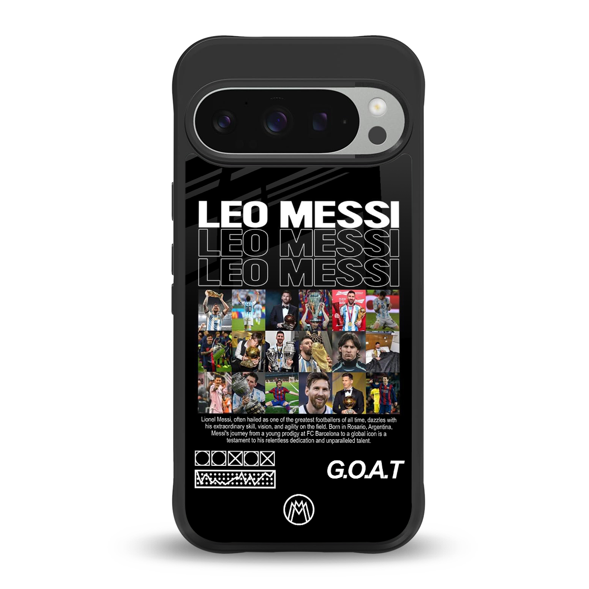 leo messi back phone cover | glass case for google pixel 9 pro xl