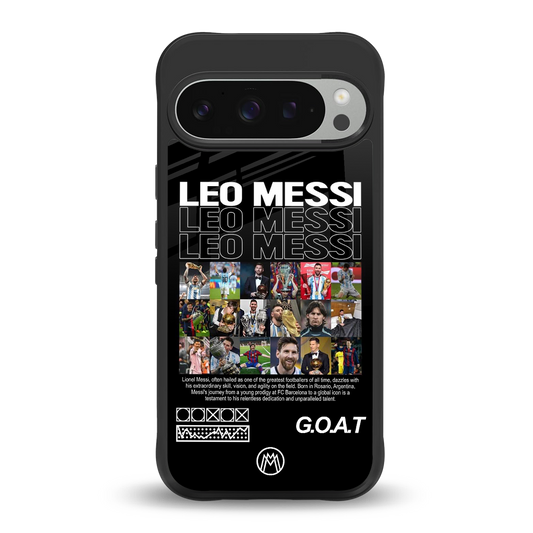 leo messi back phone cover | glass case for google pixel 9 pro xl