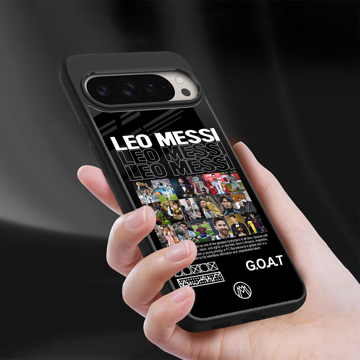 leo messi back phone cover | glass case for google pixel 9 pro xl