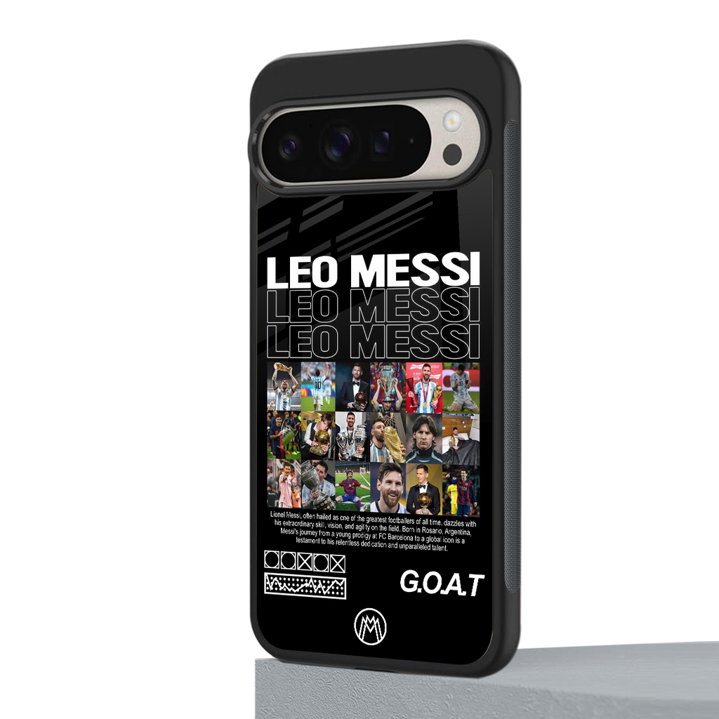 leo messi back phone cover | glass case for google pixel 9 pro xl