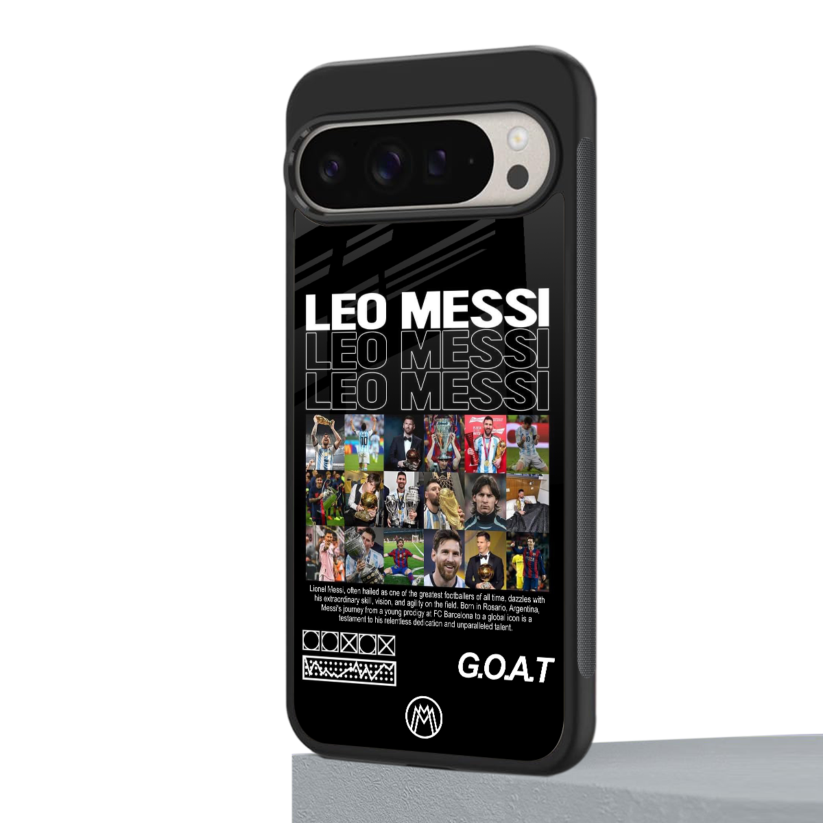leo messi back phone cover | glass case for google pixel 9 pro xl