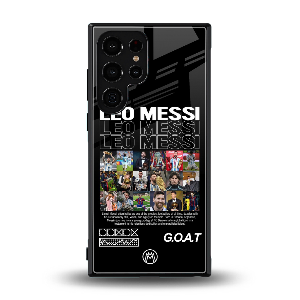 leo messi back phone cover | glass case for samsung galaxy s24 ultra