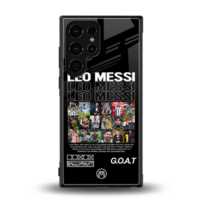leo messi back phone cover | glass case for samsung galaxy s23 ultra