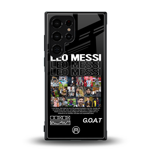 leo messi back phone cover | glass case for samsung galaxy s23 ultra