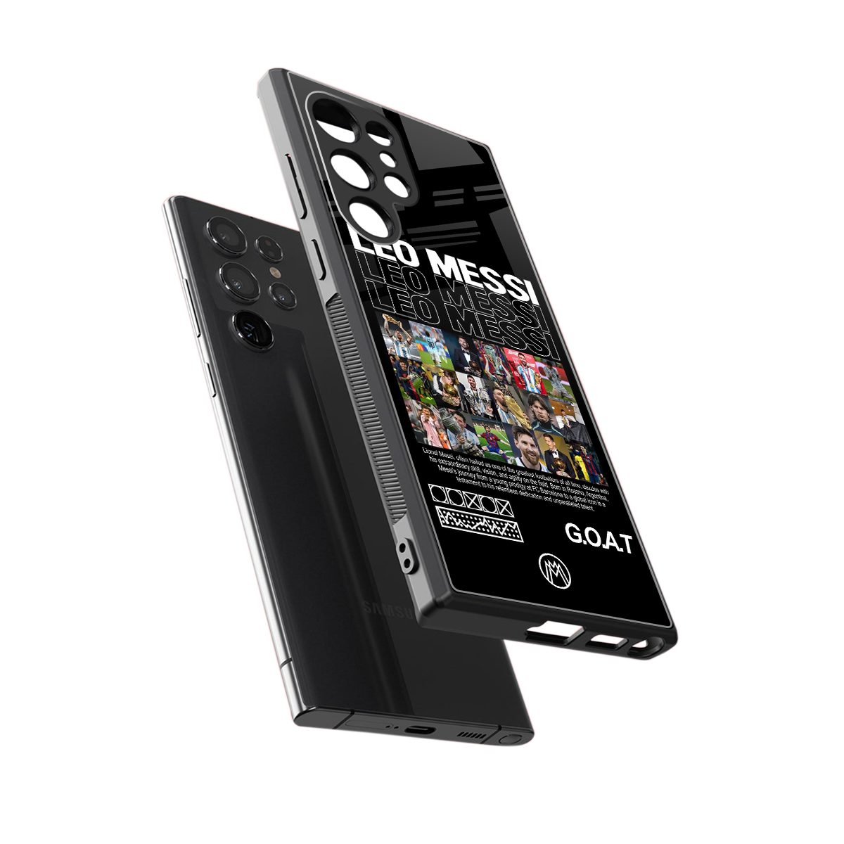 leo messi back phone cover | glass case for samsung galaxy s23 ultra