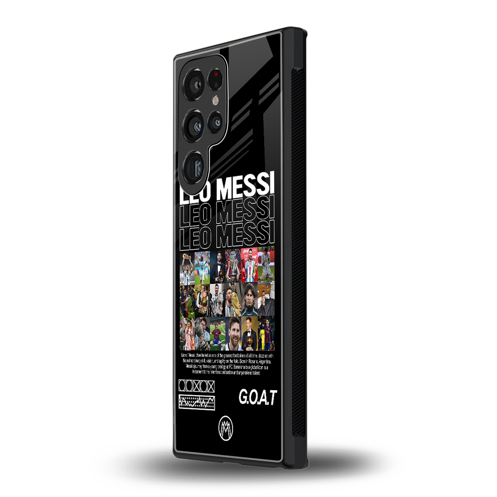 leo messi back phone cover | glass case for samsung galaxy s23 ultra