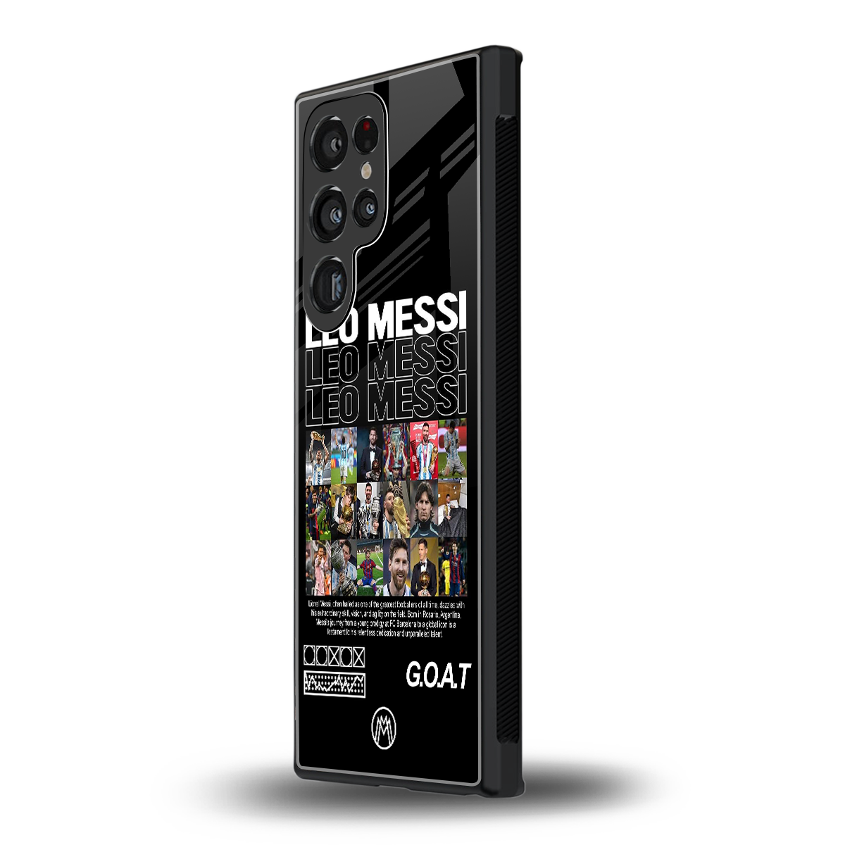 leo messi back phone cover | glass case for samsung galaxy s23 ultra