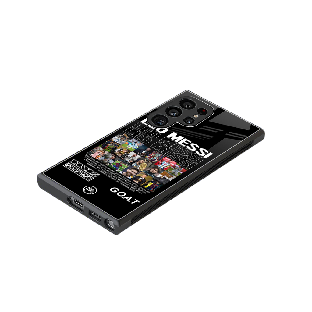 leo messi back phone cover | glass case for samsung galaxy s24 ultra