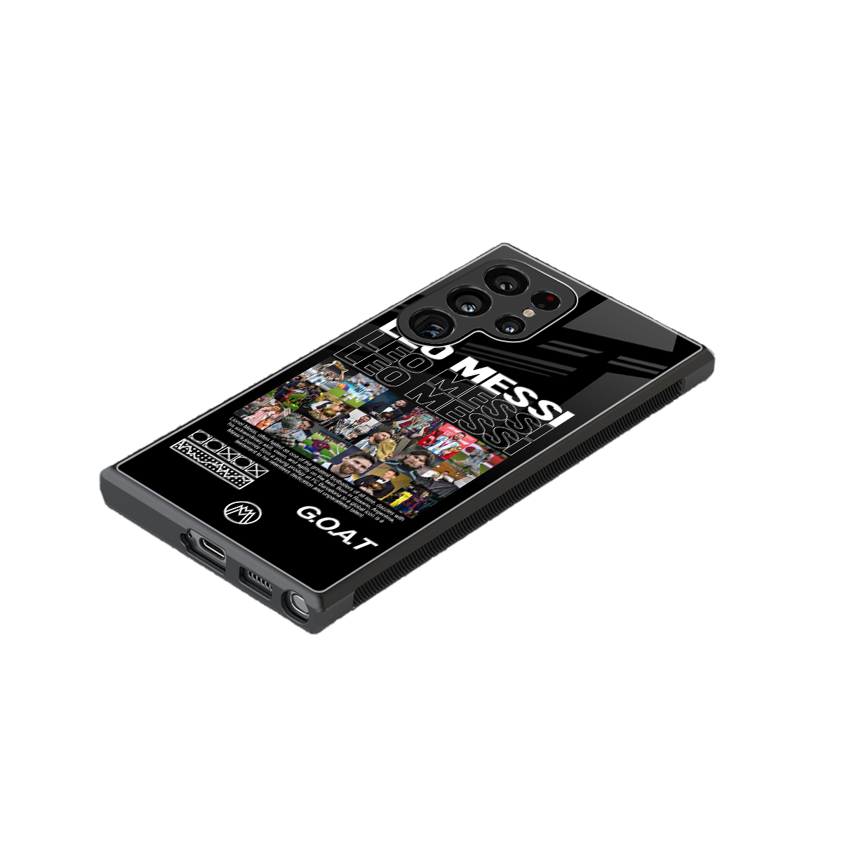 leo messi back phone cover | glass case for samsung galaxy s23 ultra