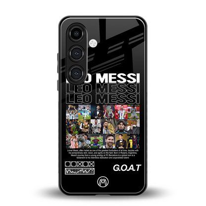leo messi back phone cover | glass case for samsung galaxy s24 fe