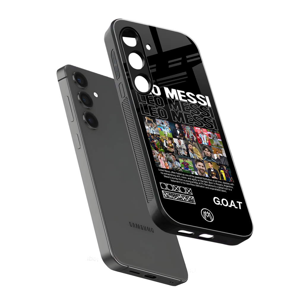 leo messi back phone cover | glass case for samsung galaxy s24