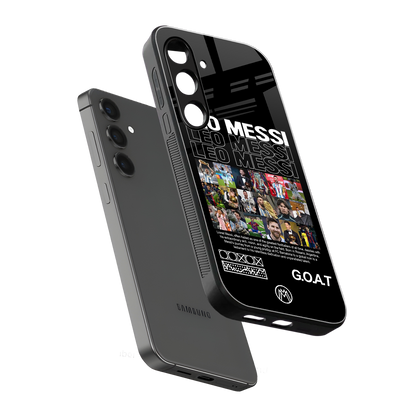 leo messi back phone cover | glass case for samsung galaxy s24 fe