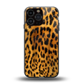 leopard fur back phone cover | glass case for iphone 13 pro max