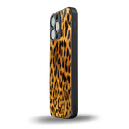 leopard fur back phone cover | glass case for iphone 13 pro max
