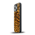 leopard fur back phone cover | glass case for iphone 13 pro