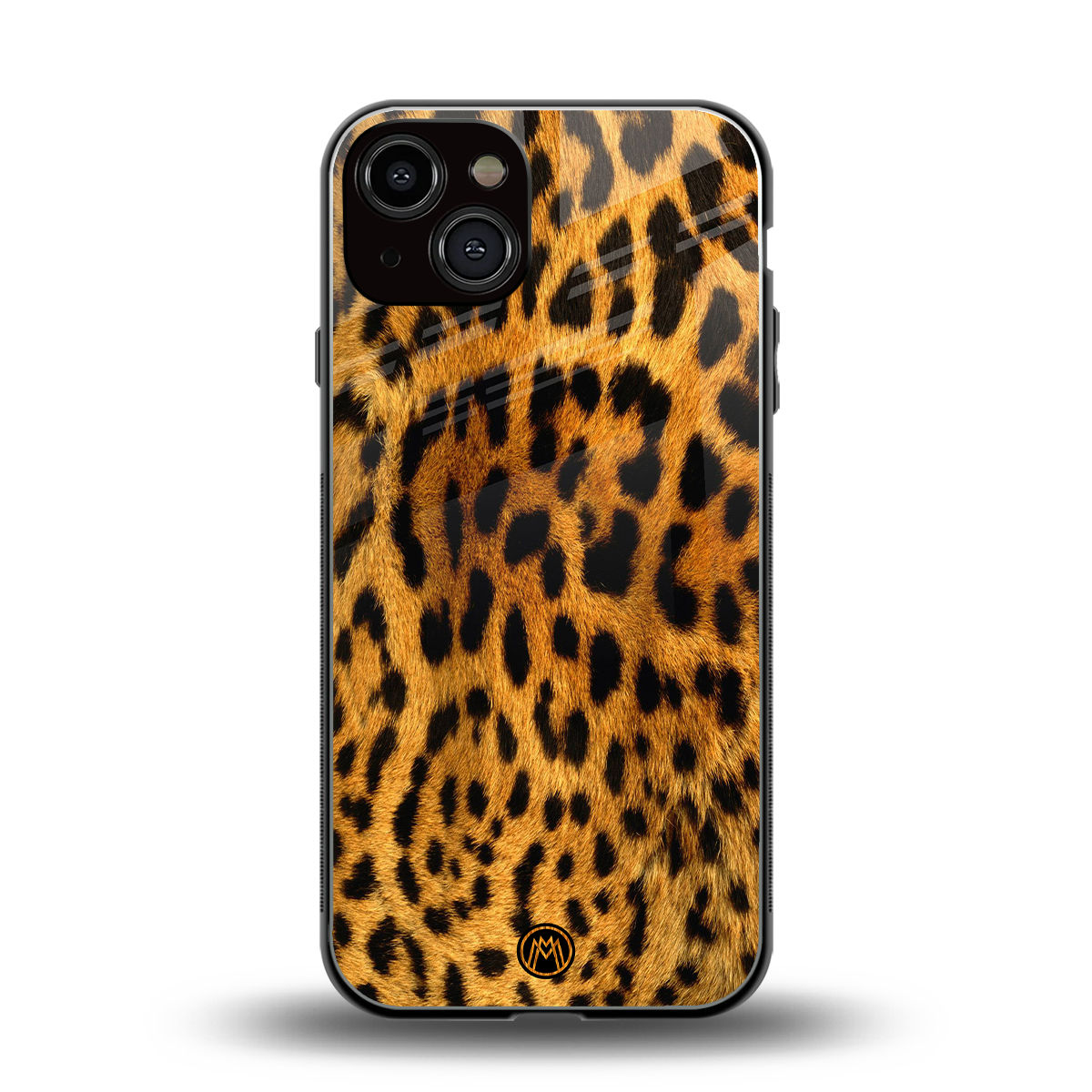 leopard fur back phone cover | glass case for iphone 13