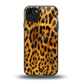 leopard fur back phone cover | glass case for iphone 15