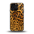 leopard fur back phone cover | glass case for iphone 16 pro