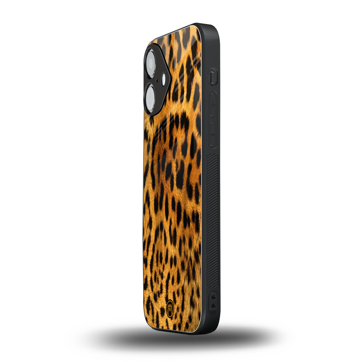 leopard fur back phone cover | glass case for iphone 16