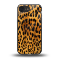 leopard fur back phone cover | glass case for iphone 16e