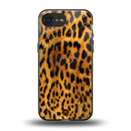 leopard fur back phone cover | glass case for iphone 16e