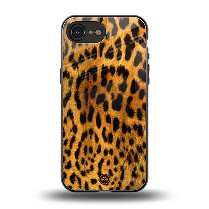 leopard fur back phone cover | glass case for iphone 16e