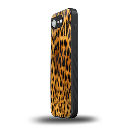 leopard fur back phone cover | glass case for iphone 16e