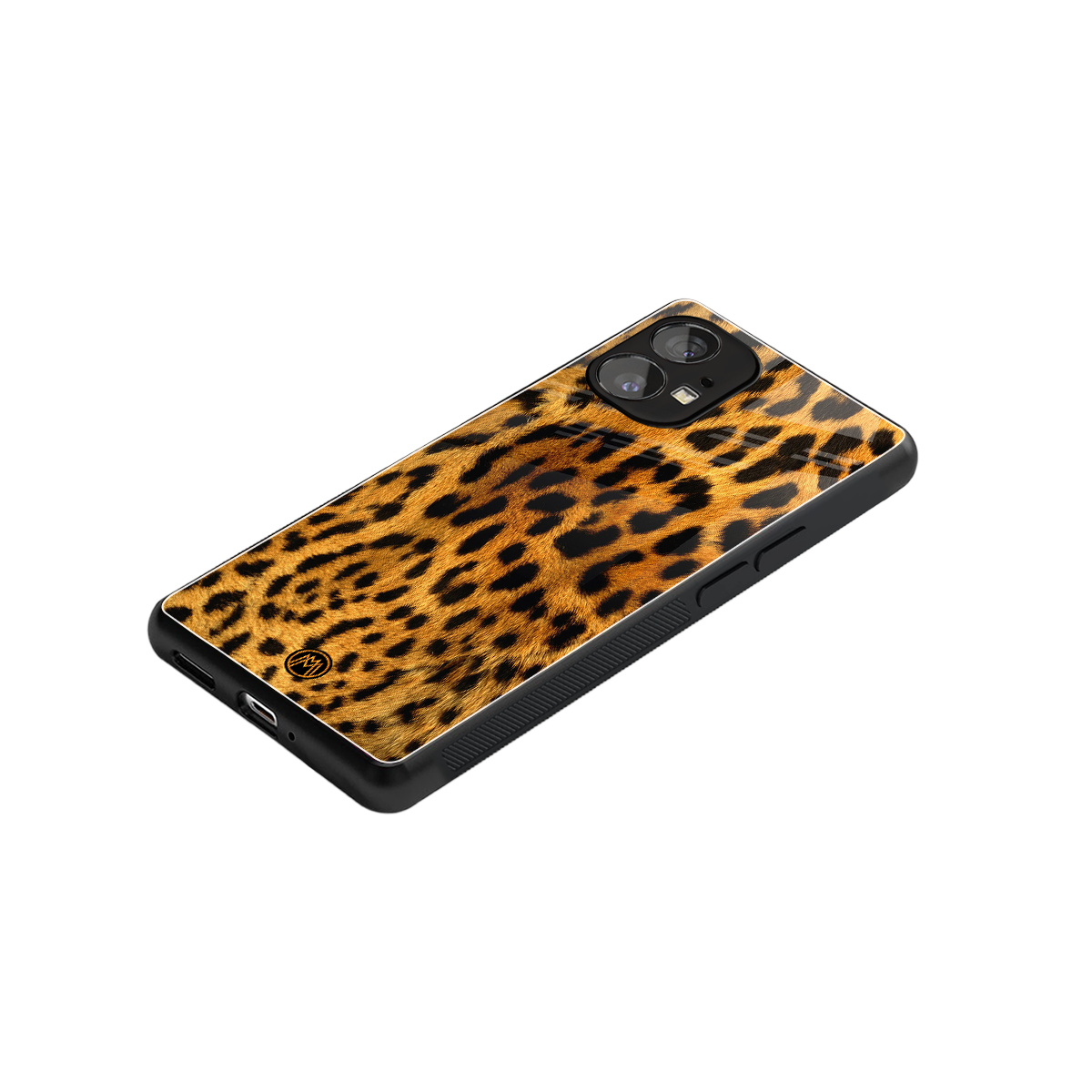 leopard fur back phone cover | glass case for nothing phone 1
